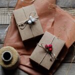 Packages wrapped in brown paper and twine
